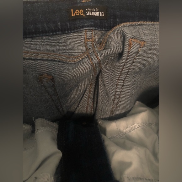 Lee Classic Fit Straight Leg Jeans Medium Blue 14 - Picture 4 of 7